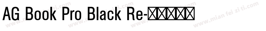 AG Book Pro Black Re字体转换